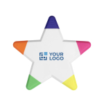 Surligneur publicitaire fluorescent en forme d'étoile Star avec zone d'impression