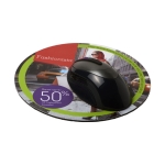 Tapis de souris rond avec base en mousse Publish Round couleur blanc deuxième vue frontale