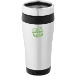 Tasse thermos personnalisée  en acier et plastique 410ml Inox Colors couleur noir