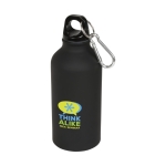 Bouteille publicitaire aluminium finition mate 400ml Matt Cruiser couleur noir vue avec impression sérigraphique