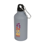 Bouteille publicitaire aluminium finition mate 400ml Matt Cruiser couleur gris vue avec impression sérigraphique