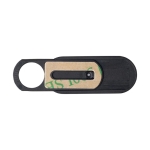 Goodie cache webcam personnalisé avec couvercle coulissant Spyshield couleur noir deuxième vue arrière