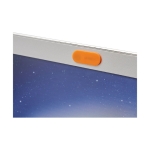 Goodie cache webcam personnalisé avec couvercle coulissant Spyshield couleur orange deuxième vue frontale