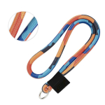 Lanyard cylindrique et polyester imprimé en couleur 0,8cm Tube Sublim couleur blanc cinquième vue