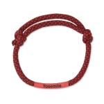 Bracelets publicitaires en polyester en forme de cordon Cord couleur rouge vue principale