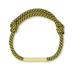 Bracelets publicitaires en polyester en forme de cordon Cord couleur jaune