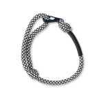 Bracelets publicitaires avec forme de cordon et clip Cord Clip couleur noir