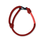 Bracelets publicitaires avec forme de cordon et clip Cord Clip couleur rouge