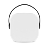 Enceinte avec logo, sangle et Bluetooth 5.0 en bambou Scandinavie couleur blanc quatrième vue