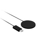 Chargeurs sans fil promotionnels ronds et ultraminces Slim couleur noir