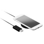 Chargeurs sans fil promotionnels ronds et ultraminces Slim couleur noir deuxième vue