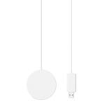 Chargeurs sans fil promotionnels ronds et ultraminces Slim couleur blanc troisième vue