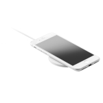 Chargeurs sans fil promotionnels ronds et ultraminces Slim couleur blanc quatrième vue