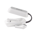 Set d'écouteurs sans fil personnalisés avec support de charge Box couleur blanc deuxième vue principale