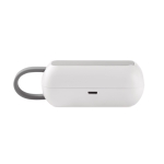 Set d'écouteurs sans fil personnalisés avec support de charge Box couleur blanc cinquième vue