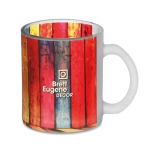 Tasse en verre mat pour impression d'images 300ml Frost Sublim couleur blanc transparent vue principale