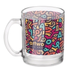 Tasse en verre brillant pour sublimation de 300ml Cristal Sublim couleur transparent vue principale