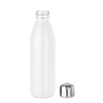 Gourde en verre coloré avec bouchon en acier 650 ml UrbanStyle Crystal couleur blanc deuxième vue