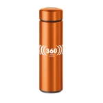 Thermos publicitaire en acier coloré avec infuseur 470 ml Tube couleur orange deuxième vue principale
