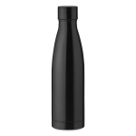 Gourde isotherme personnalisée en acier élégante 500 ml Midlane couleur noir