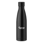 Gourde isotherme personnalisée en acier élégante 500 ml Midlane couleur noir vue principale