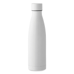 Gourde isotherme personnalisée en acier élégante 500 ml Midlane couleur blanc
