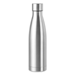 Gourde isotherme personnalisée en acier élégante 500 ml Midlane couleur argenté mat