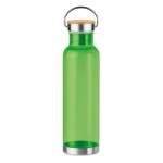 Gourde en tritan avec capuchon en bambou et poignée 800 ml Clip couleur vert lime transparent