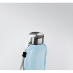Gourde avec logo en plastique recyclé et antifuite 500 ml couleur bleu clair transparent quatrième vue photographique