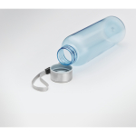 Gourde avec logo en plastique recyclé et antifuite 500 ml couleur bleu clair transparent cinquième vue photographique