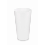 Gobelet personnalisé en plastique avec finition givrée 500ml Concert couleur blanc