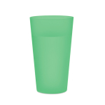 Gobelet personnalisé en plastique avec finition givrée 500ml Concert couleur vert transparent