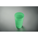 Gobelet personnalisé en plastique avec finition givrée 500ml Concert couleur vert transparent