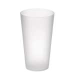 Gobelet personnalisé en plastique avec finition givrée 500ml Concert couleur blanc transparent