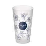 Gobelet personnalisé en plastique avec finition givrée 500ml Concert couleur blanc transparent vue principale
