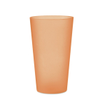 Gobelet personnalisé en plastique avec finition givrée 500ml Concert couleur orange transparent