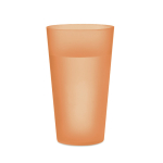 Gobelet personnalisé en plastique avec finition givrée 500ml Concert couleur orange transparent
