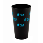 Gobelet personnalisé en plastique avec finition givrée 500ml Concert vue avec zone d'impression