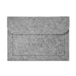 Porte-documents simple personnalisable et économique en feutre Flow couleur gris