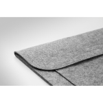 Porte-documents simple personnalisable et économique en feutre Flow couleur gris cinquième vue