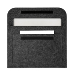 Porte-documents simple personnalisable et économique en feutre Flow couleur gris foncé deuxième vue
