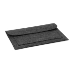 Porte-documents simple personnalisable et économique en feutre Flow couleur gris foncé quatrième vue