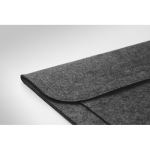 Porte-documents simple personnalisable et économique en feutre Flow couleur gris foncé cinquième vue photographique