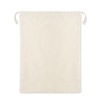 Sac pour aliments en coton avec filet et fermeture éclair Eco Verdure couleur beige deuxième vue