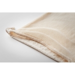 Sac pour aliments en coton avec filet et fermeture éclair Eco Verdure couleur beige quatrième vue