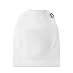 Sac en maille plastique recyclée avec poche RPET Verdure couleur blanc