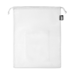 Sac en maille plastique recyclée avec poche RPET Verdure couleur blanc troisième vue