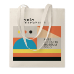 Tote bag floqué pas cher en coton, poignées longues 180 g/m2 EcoSuperb couleur beige quatrième vue principale