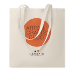 Tote bag floqué pas cher en coton, poignées longues 180 g/m2 EcoSuperb couleur beige deuxième vue principale