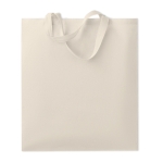 Sac tissu imprimé avec logo et poignées courtes 140 g/m2 Eco ShortPlus couleur beige deuxième vue